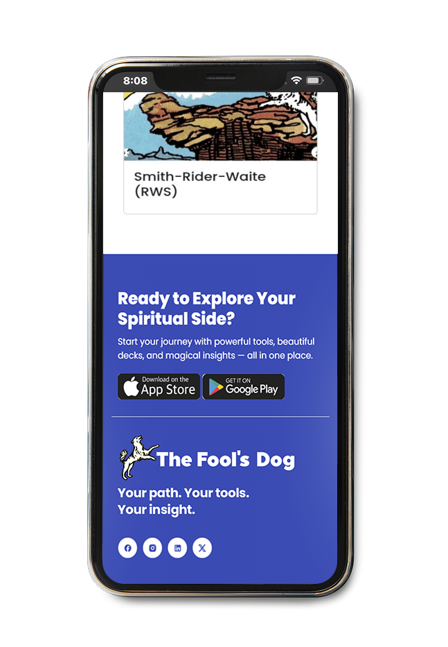 Image of a mobile phone showing this website