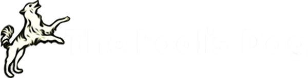 A white dog on its hind feet